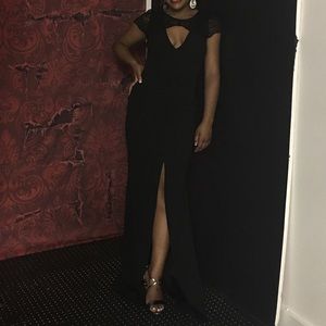 Full length black dress